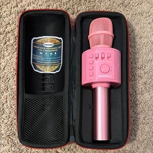 Pink Wireless Microphone with Case